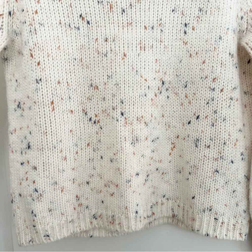 Girls OshKosh B'gosh Cream Confetti Speckled Knit Mockneck Sweater
